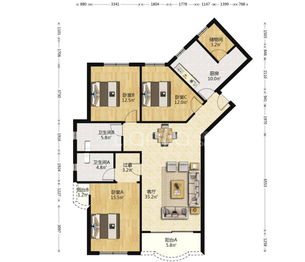 Shanghai-Changning-2 rooms,Long Term,Replacement